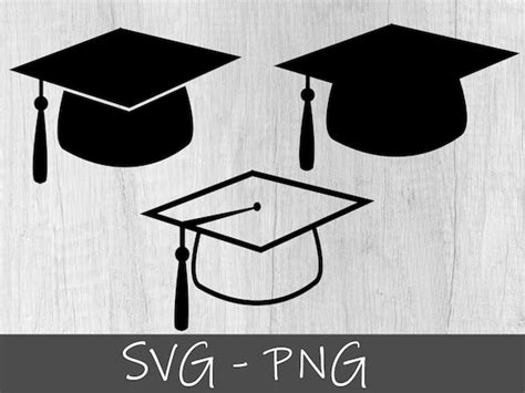 Graduation Cap SVG Clipart Graduation Hat and Tassel for High - Etsy