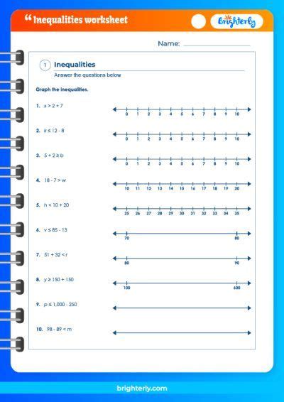 Free Printable 7th Grade Inequalities Worksheets [PDFs] Brighterly