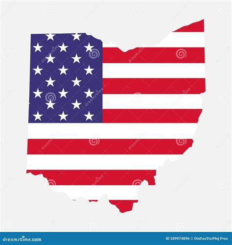 Ohio Map Shape, United States of America. Flat Concept Icon Symbol ...