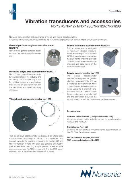 Vibration transducers and accessories