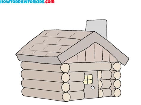 How to Draw a Log Cabin - Easy Drawing Tutorial For Kids