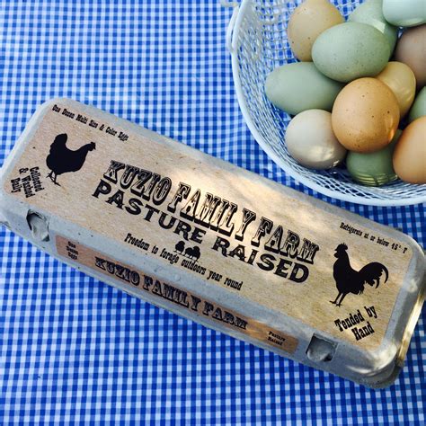 Egg Carton Labels Western Kraft Egg Custom 3 pc set | Etsy | Egg carton, Chickens backyard, Farm ...