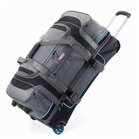 30" Large Drop Bottom Wheeled Duffel Bag Travel Gear Suitcase Luggage ...
