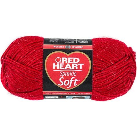 Red Heart Sparkle Soft Yarn, Really Red - Walmart.com - Walmart.com