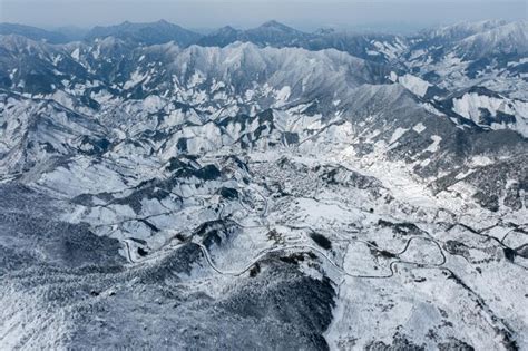 Premium Photo | Aerial view of snow covered mountain