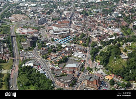 aerial view of Dudley town centre Stock Photo, Royalty Free Image: 58044677 - Alamy