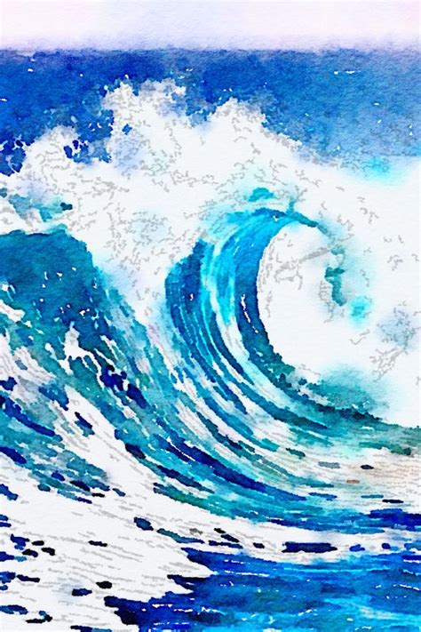 How To Paint Waves In Watercolor – Warehouse of Ideas