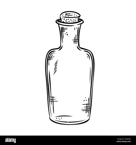 Vintage science bottle drawing Black and White Stock Photos & Images - Alamy