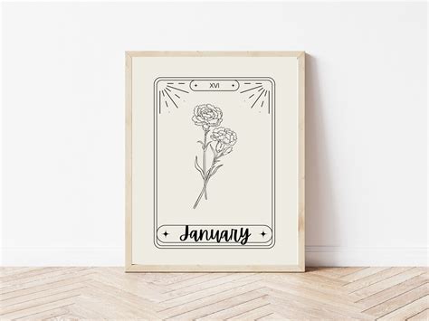 January Birth Flower Birth Flowers Gifts for Her - Etsy