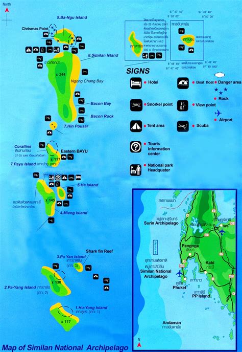 Similan Islands Sightseeing Map - Ontheworldmap.com