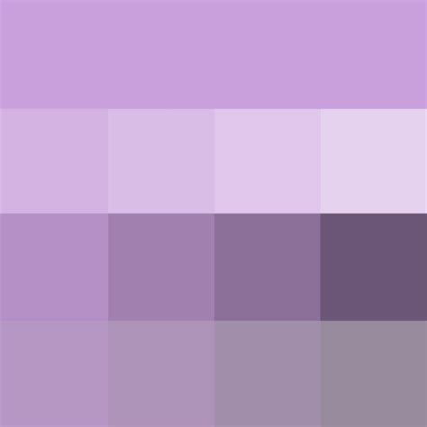 #Wisteria shades (Hue) ( pure color ) with Tints (hue + white), Shades (hue + black) and Tones ...