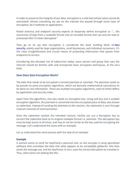 SOLUTION: What is data encryption types algorithms techniques and methods - Studypool