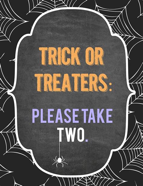 Free Trick or Treater Candy Sign Printables – Let's DIY It All – With Kritsyn Merkley | Candy ...