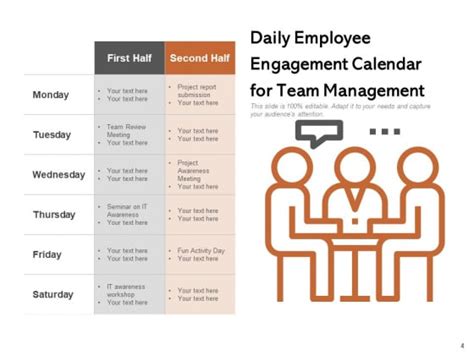 Engagement Calendar For Employee Activities Team Management Ppt ...