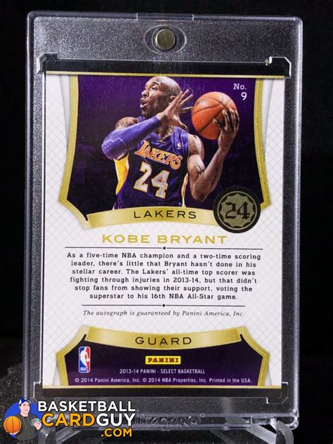 Kobe Bryant 2013-14 Select Signatures SP On Card Autograph – BasketballCardGuy.com