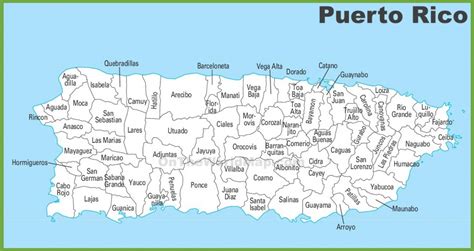 Printable Map Of Puerto Rico With Towns - Free Printable Maps