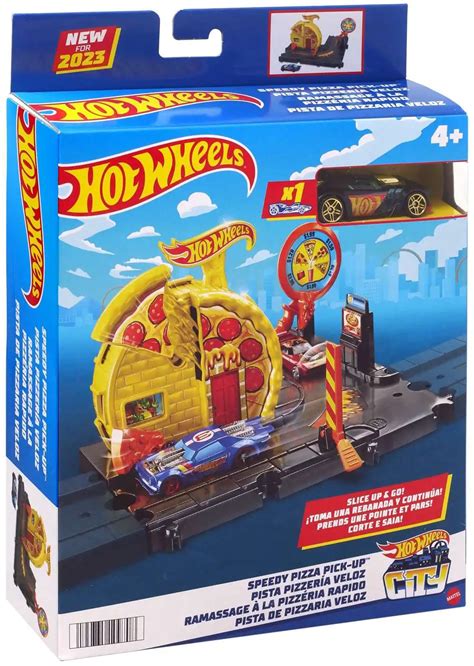 Hot Wheels City Speedy Pizza Pick-Up 164 Track Set Mattel Toys - ToyWiz