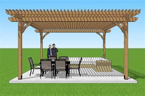 20x20 Pergola Plans | "La Sombra" Pergola | Apex Pergola Design