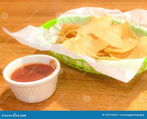 Typical Mexian Restaurant Delicious Salsa and Chips Stock Image - Image of appetizer, delicious ...