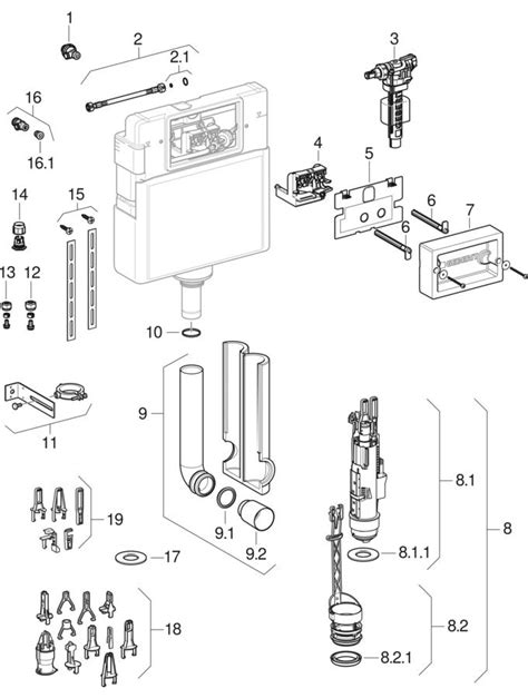 Spare parts for: Delta concealed cisterns 12 cm (UP100) | Geberit ...