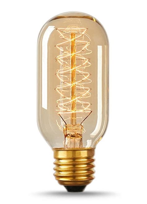 Vintage Antique Bulb 40w, Edison Style T14, Spiral Filament