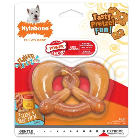 Nylabone,Flavor Frenzy, Pretzel - Bacon/Peanut Butter - Reg - Ren's Pets