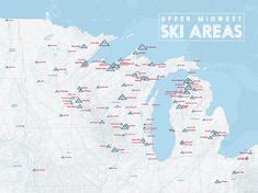 Pennsylvania Ski Resorts Map 11x14 Print