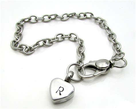 Cremation Bracelet Cremation Jewelry Initial Bracelet - Etsy