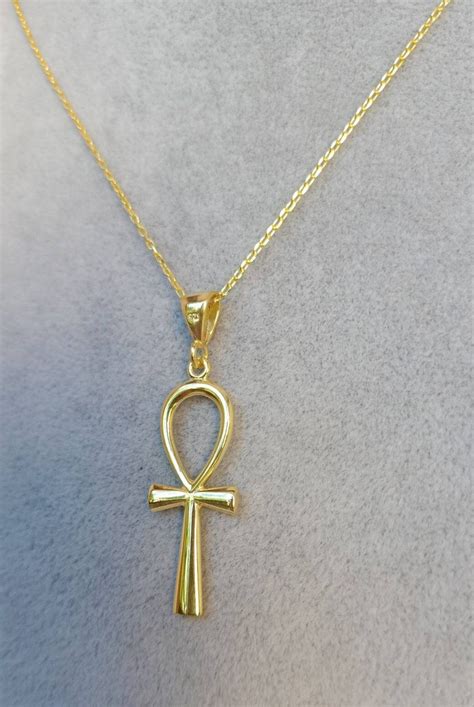 14K Gold Ankh Necklace 925K Silver Ankh Necklace - Etsy