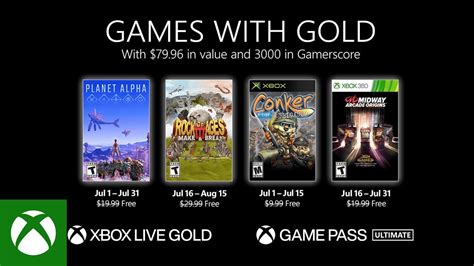 July's Xbox Games with Gold features Conker and some Midway classics