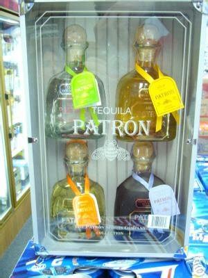 PATRON TEQUILA 4 BTL GIFT SET IN SILVER LOCKING CASE | #15803821