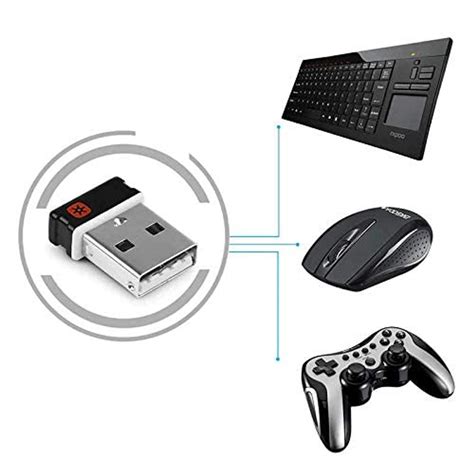 Logitech Unifying Receiver, 2.4 GHz Wireless Technology, USB Plug ...