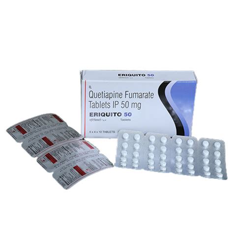 QUETIAPINE FUMARATE TABLETS IP | ERIQUITO 50