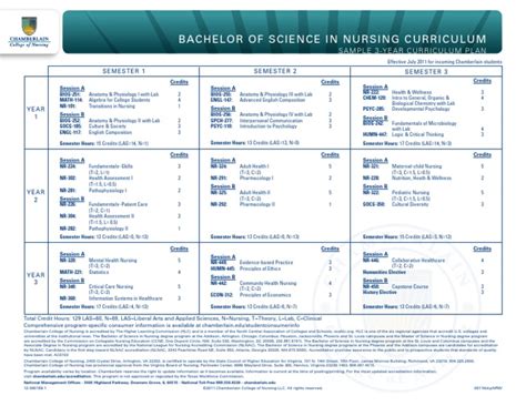 BSN Curriculum Grid Incoming | Nursing | Academic Degree