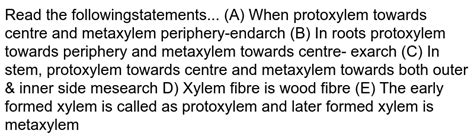 In endarch development of xylem the protoxylem is directed towards