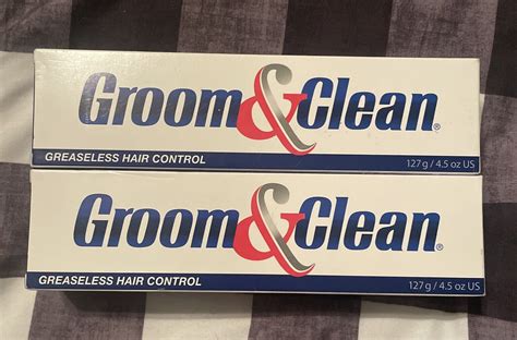 Groom & Clean Hair Control Cream 4.5 Oz (Pack of 2) Men's Hair Styling Cream | eBay