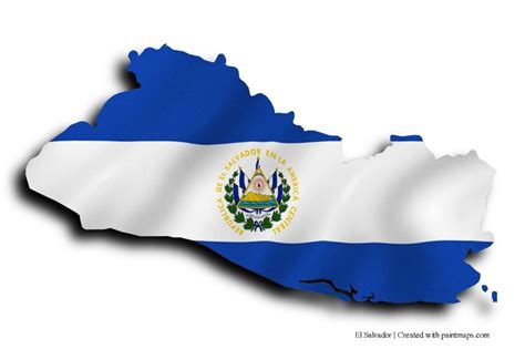 the flag of the state of el salvador is depicted in this 3d map ...