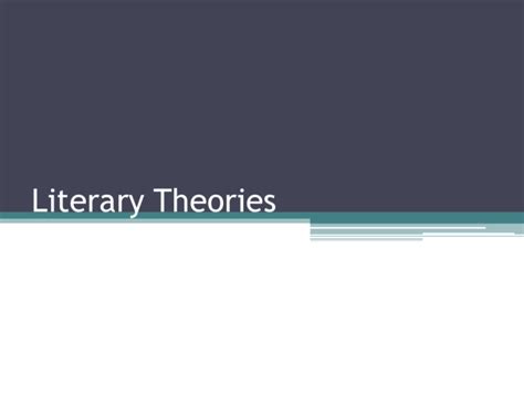 Literary Theories - MHS112