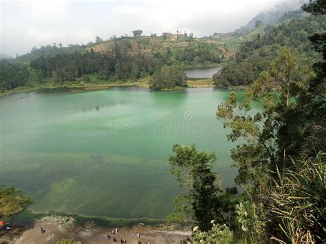 Beautiful Telaga Warna on Dieng Plateau Stock Image - Image of warna, dieng: 252736845