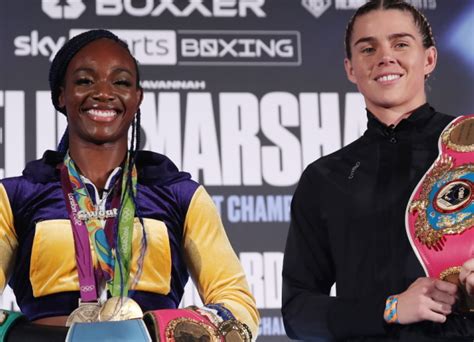 Photos: Claressa Shields, Savannah Marshall - Face To Face at Final Presser - Boxing News