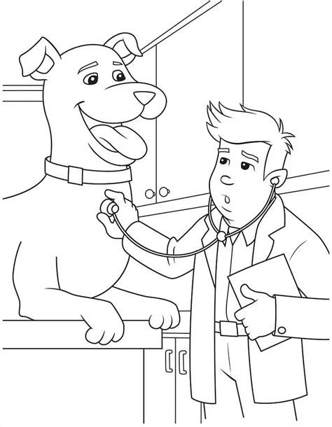 Veterinarian - Coloring Pages