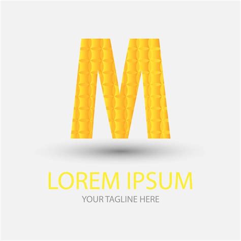 Premium Vector | Gold color letter m logo
