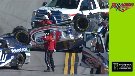 Watch AJ Allmendinger's car turned back over by the tow truck ...