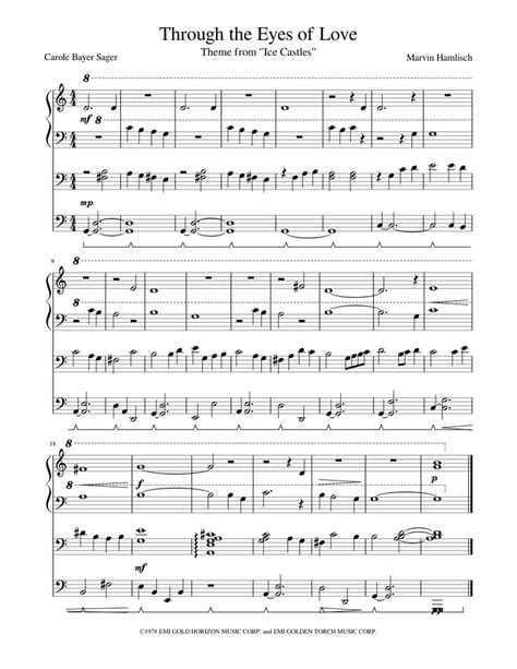 Through the Eyes of Love Sheet music for Piano (Solo) | Musescore.com