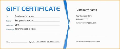 Restaurant Gift Certificate Template Free Download Of Restaurant Gift Certificate Template ...