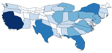 Cartogram Maps: Data Visualization with Exaggeration - GIS Geography