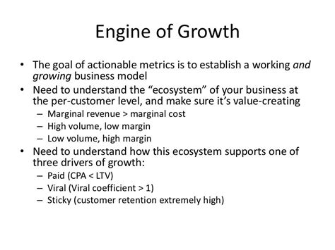 Engine of Growth The goal