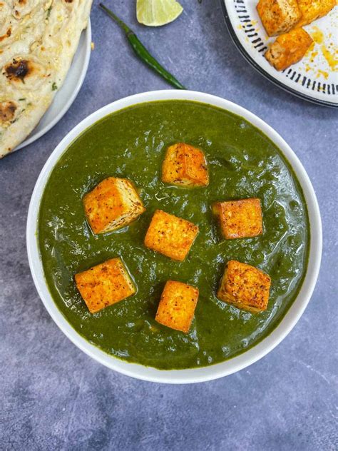 Palak Tofu (Spinach Tofu Curry) - Instant Pot - Indian Veggie Delight