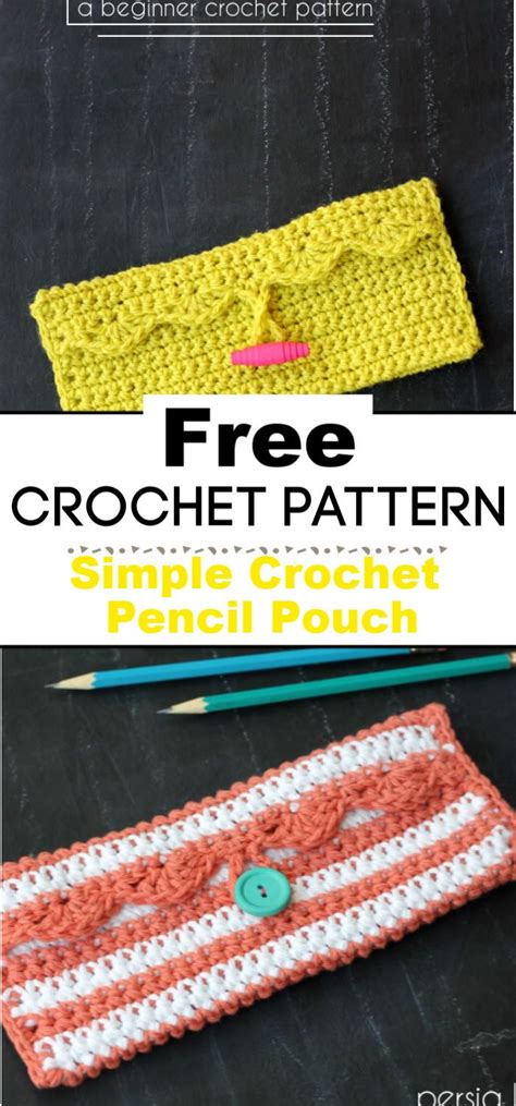 11 Box Pencil Case Free Crochet Pattern - Crochet with Patterns