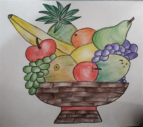 Easy fruit basket drawing for kids | Fruit basket drawing, Basket drawing, Fruits drawing